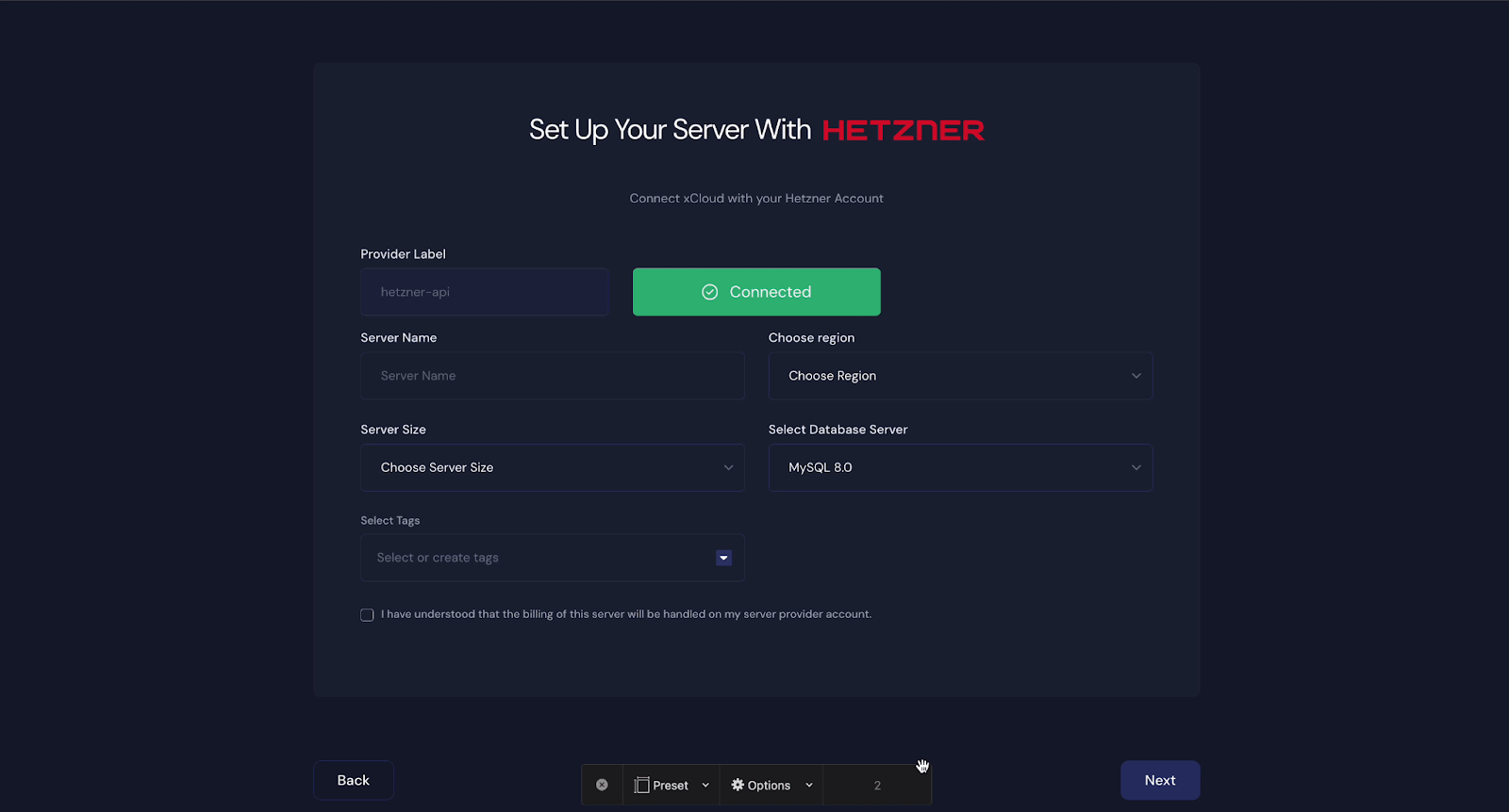 Hetzner Cloud Server